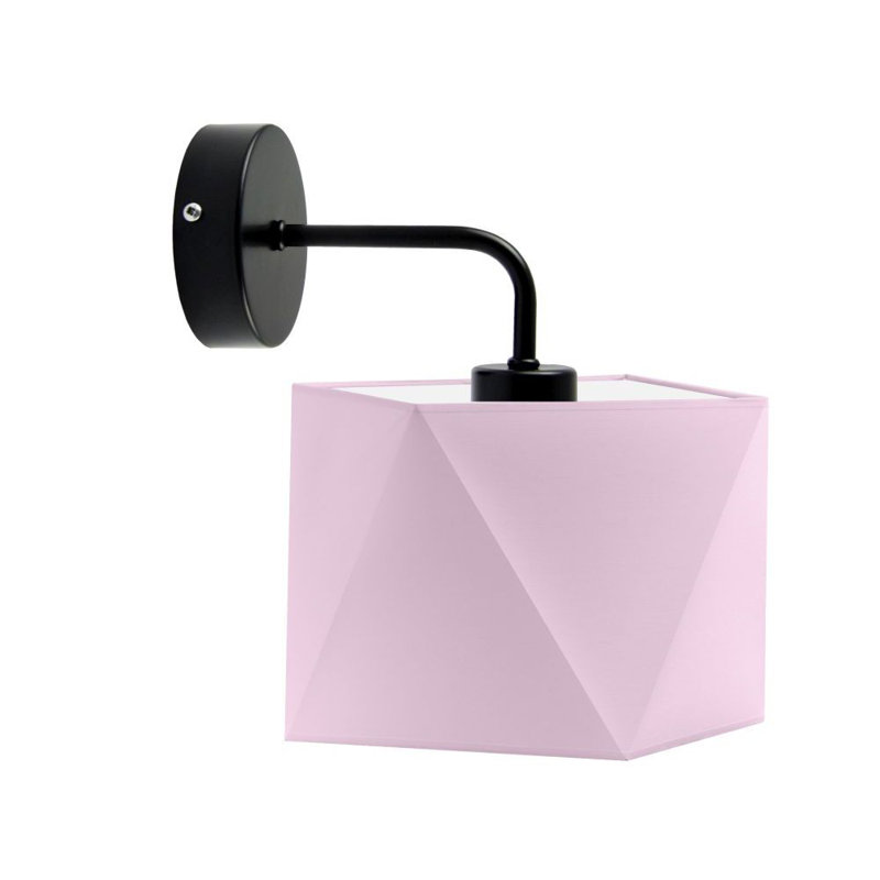 Awin Steel Armed Sconce, Black, Light Violet