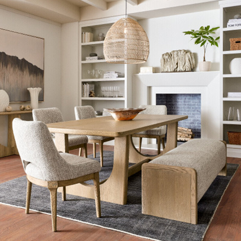 Cove Upholstred Wood Dining Chair Frothed LattePerformance Fabric