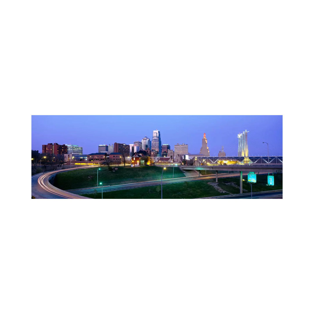 Buildings In A City, Kansas City, Missouri, USA - Wrapped Canvas Panoramic Print