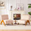 Chaise d'appoint rembourrée avec pieds en bois-1331410856