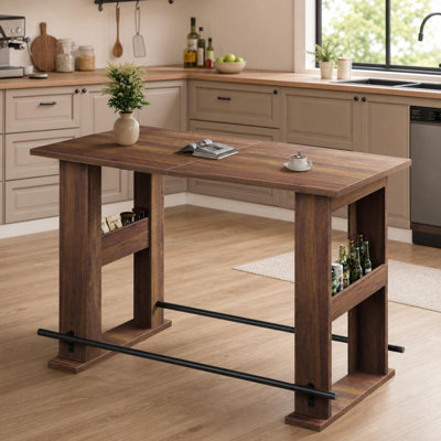 Table de bar à hauteur de comptoir de 63 po Farmhouse