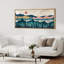 «Abstract Mountain Range Red Sun Landscape», reproduction d'art sur toile-96074537-111568061