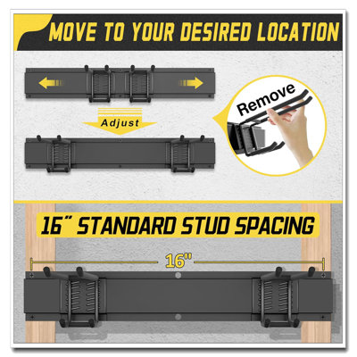 48-Inch Garage Wall Organizer (15-Pack) - 675LBS Capacity, Sturdy Garden Tool Organizer With Large Storage Space, Easy Assembly For Efficient Garage Organization