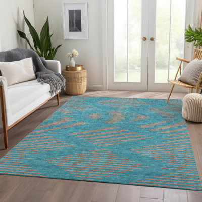 Premium Machine Washable Jahnke AMF1017 Geometric Rug