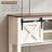Entryway Table with Storage Shelf, Sliding Barn Doors Console Table for Living Room Hallway-1613821643