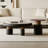 High-End Small Apartment Round Coffee Table Set