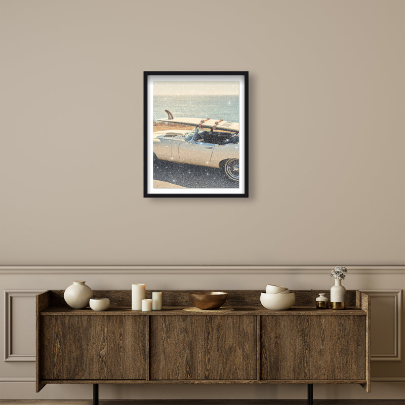 Board On Jaguar II Print by Oliver Gal, 25.5"H x 31.5"W, Black Shadowbox