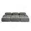 Canapé modulaire à trois places avec 3 repose-pieds en velours côtelé sans assemblage Animaux de compagnie à accoudoirs larges incurvés 32D-1930083458