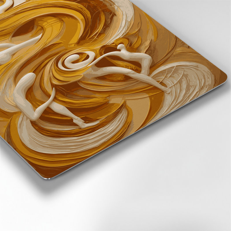 Art mural abstrait en métal brun figuratif 7, H 20 po x l 24 po
