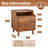 19.7" H Nightstand with Drawers, Pre-Assembled, Natural Solid Wood Night Stand with Open Sliding Shelf-1138610720