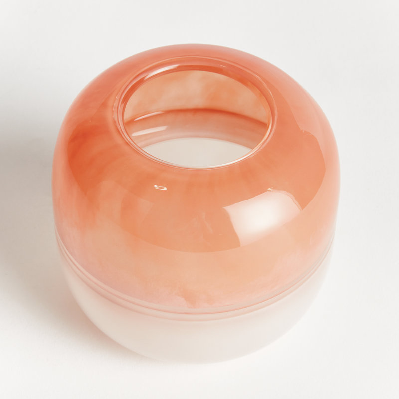 Melora Handmade Glass Table Vase, 5" H x 5.5" W x 5.5" D