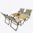 Multi-Function Foldable And Portable Dining Set, 1 Dining Table & 4  Folding Chairs