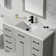 Breonica 48" Single Sink Resin Top Integrated Bathroom Vanity Sink with Single Hole Faucet, Pop Up Drain