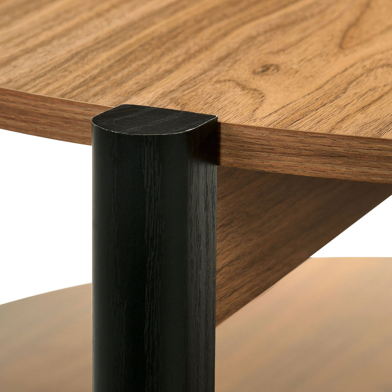 Table basse à finition ouverte noyer 1pc