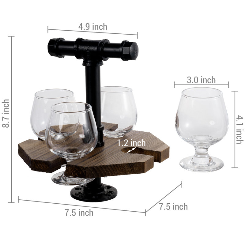8 Piece 231ml Glass Snifter Set