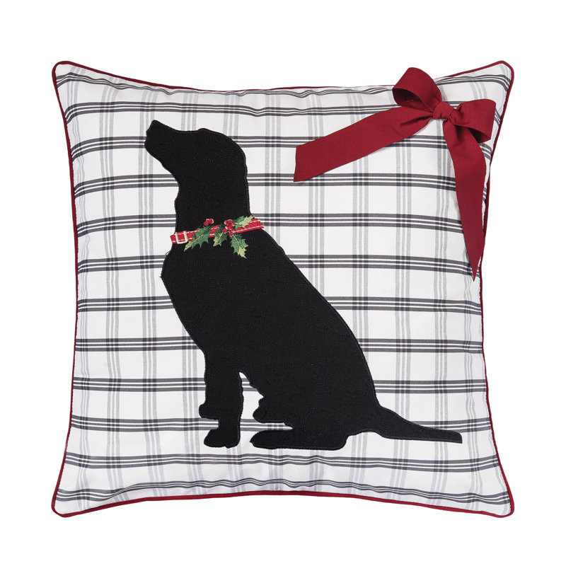Holiday Black Lab Pillow