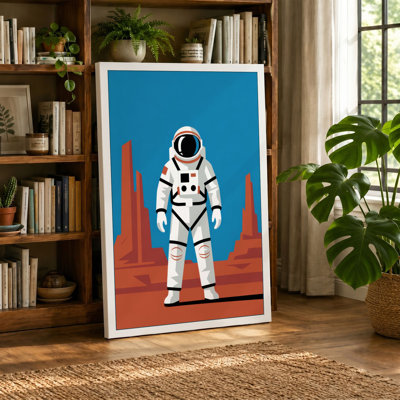 Astronaut in the Desert Modern - Wrapped Canvas