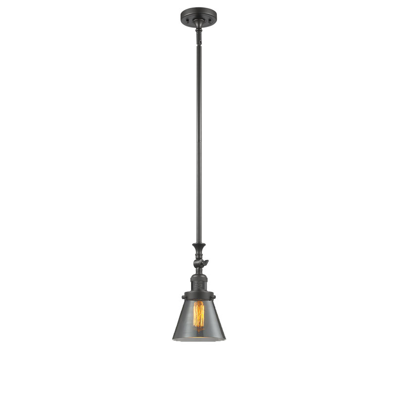 1 - Light Single Pendant, Oil Rubbed Bronze, Smoked