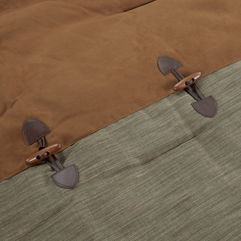 Highland Lodge Brown Cotton Reversible King Bedspread Set