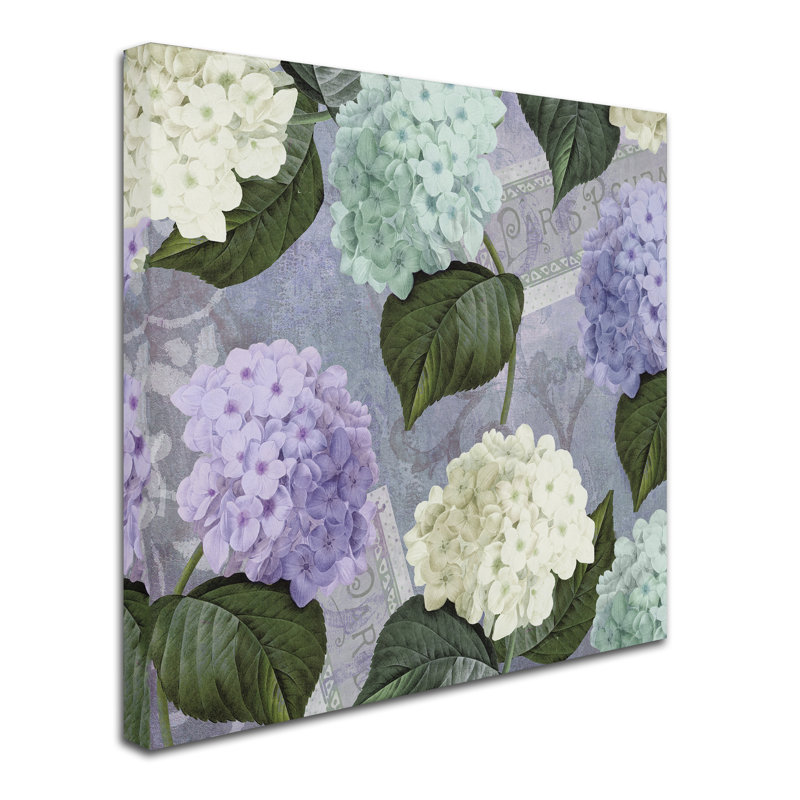 Jadaya «Hortensia Lavender» par Color Bakery, impression sur toile tendue, H 18 po x l 18 po x P 2 po
