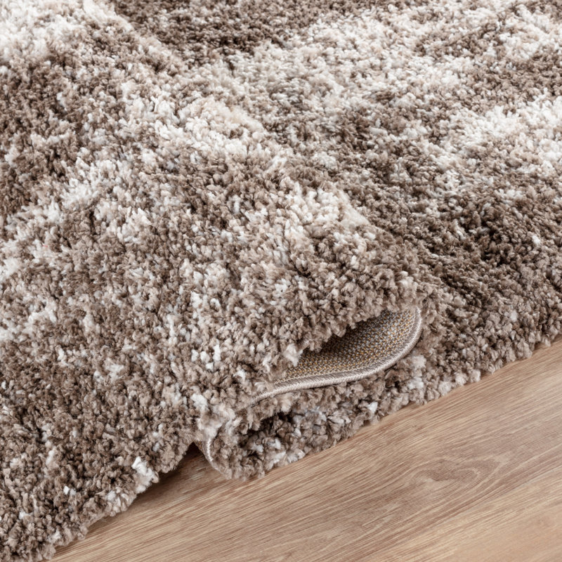 Almelo Performance Abstract Indoor Rug, Round 5'