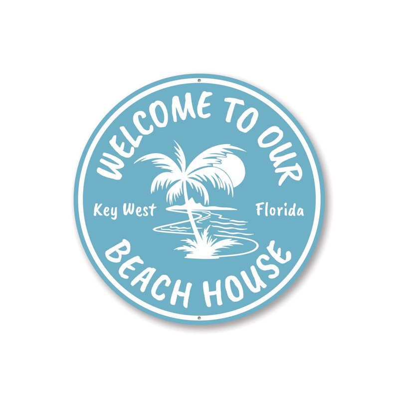 Panneau en aluminium Beach House Key West, H 12 po x l 12 po x P 0,04 po