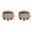 Insley 45cm Wide Round Footstool Ottoman