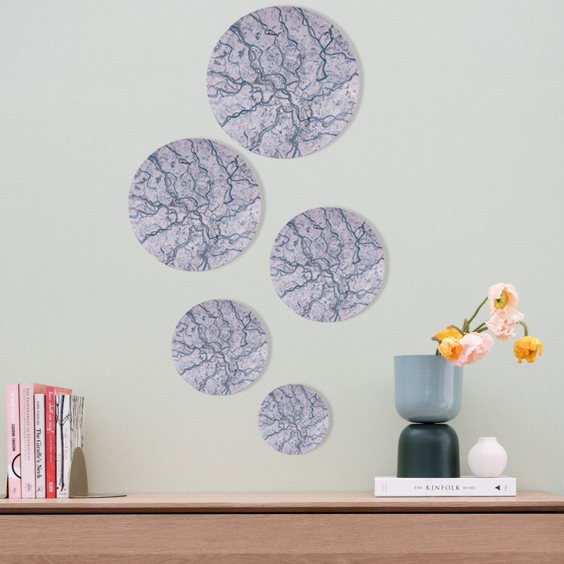 Ensemble de 5 décorations murales en marbre