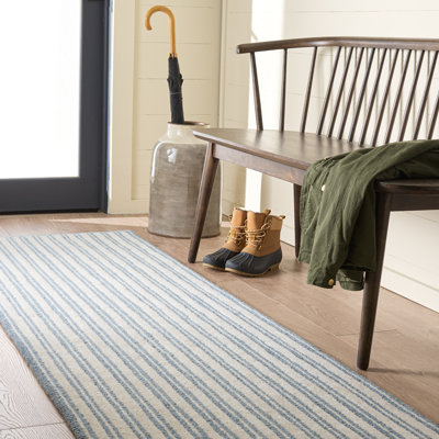 Martha Stewart Hand Tufted Wool;Cotton Striped Indoor Rug