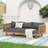 Claremont 3 Seater Daybed (Dark Gray)-176150809-176150808