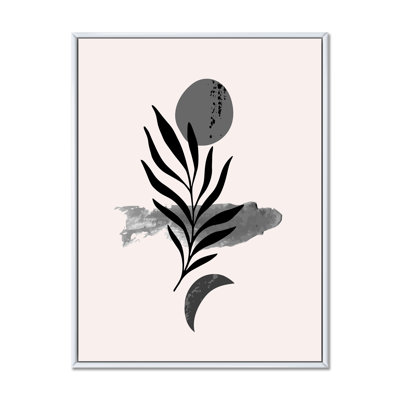 Feuille tropicale abstraite II - peinture sur toile