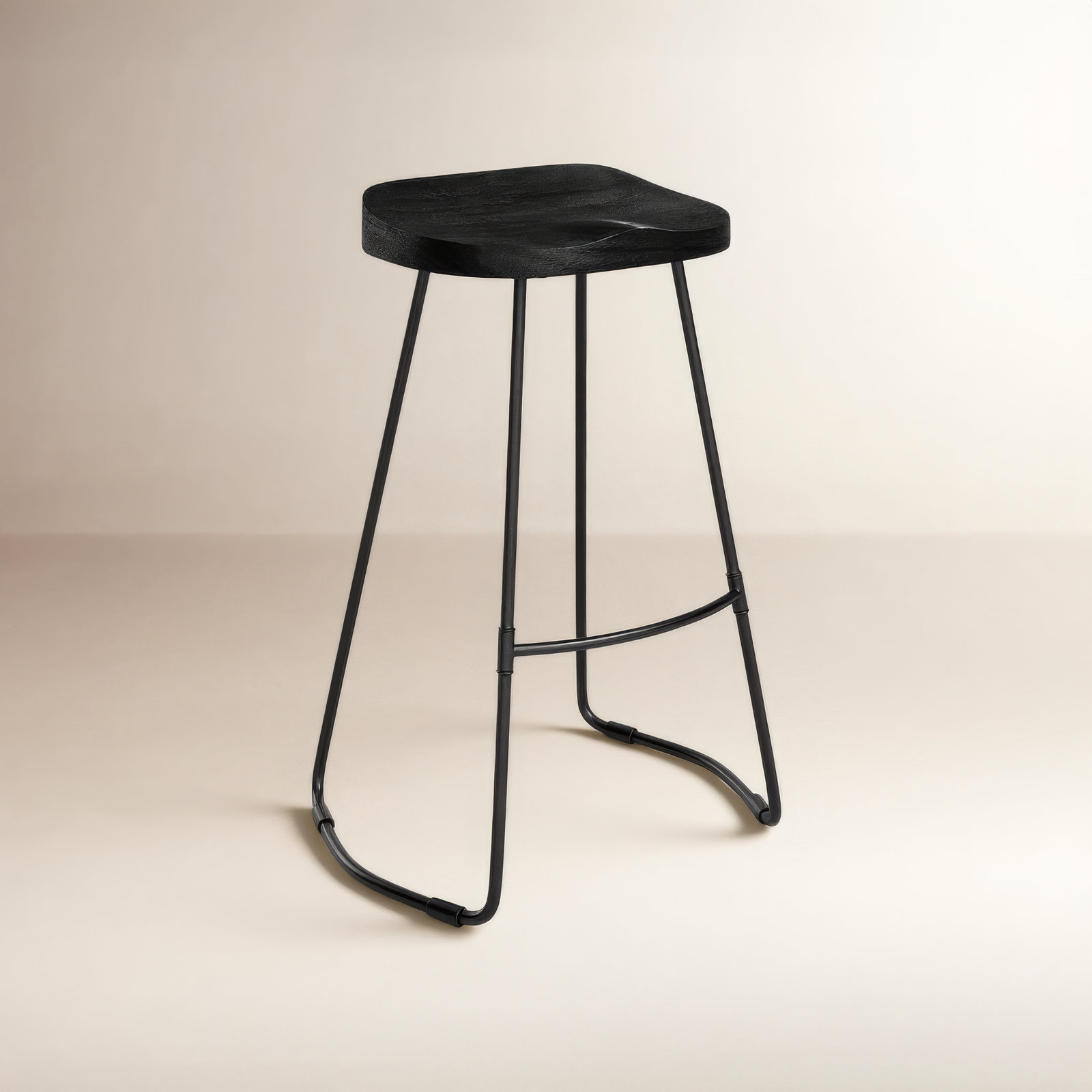 Geonna Bar Stool, Black, Counter Stool (27" Seat Height)