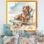 «Dog Lounging on the Beach with Sun Sun III», reproduction sur toile-86808584-110955153