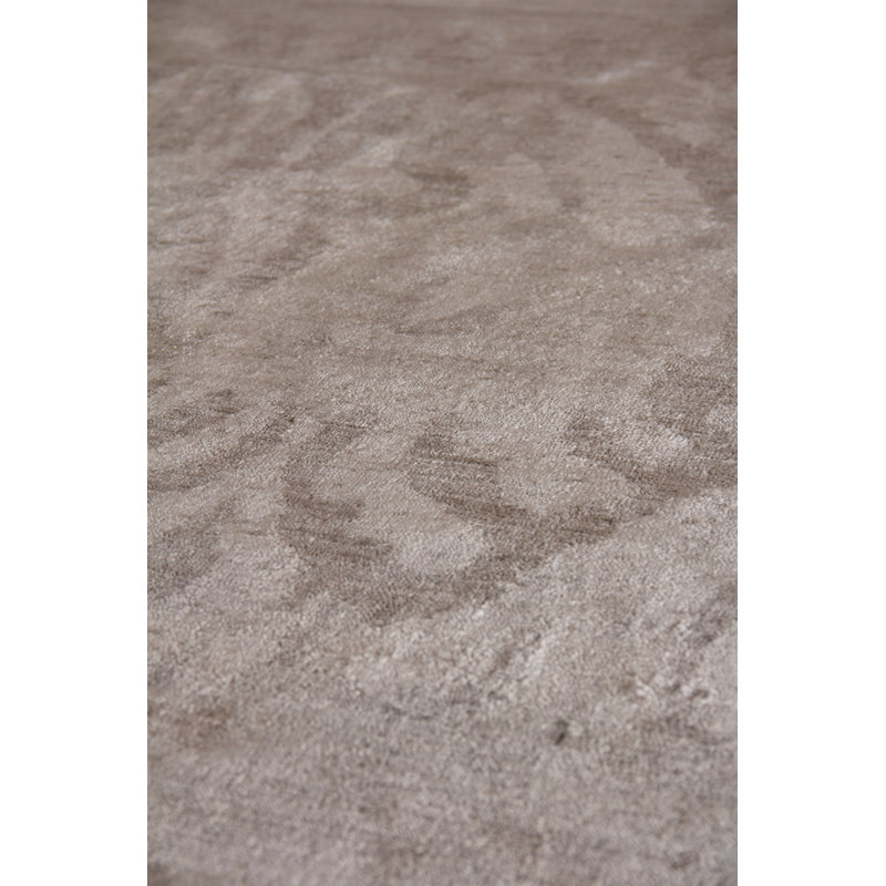 Antique'd Silk Damask Area Rug, Rectangle 8' x 10'