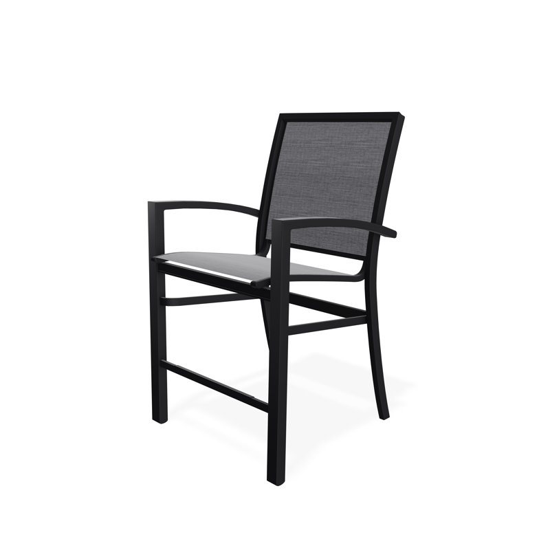 Tabouret de comptoir d'extérieur 26 po Kendall, Noir, Étain Augustine