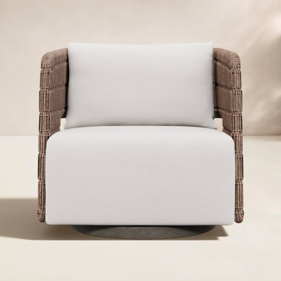 Maldives Swivel Wicker Outdoor Lounge Chair