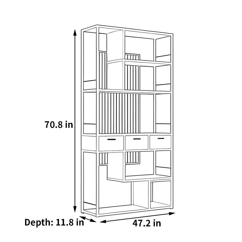 Polk, H 70,8 po x l 47,2 po x P 11,8 po