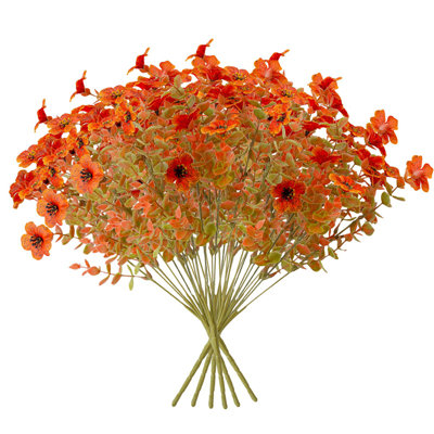 Ensemble de 6 plantes d'eucalyptus artificiel d'automne, 7 fourchettes, faux bouquet d'eucalyptus, décoration florale, A6