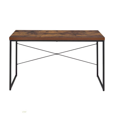 Bureau d'écriture rectangulaire avec pieds en métal