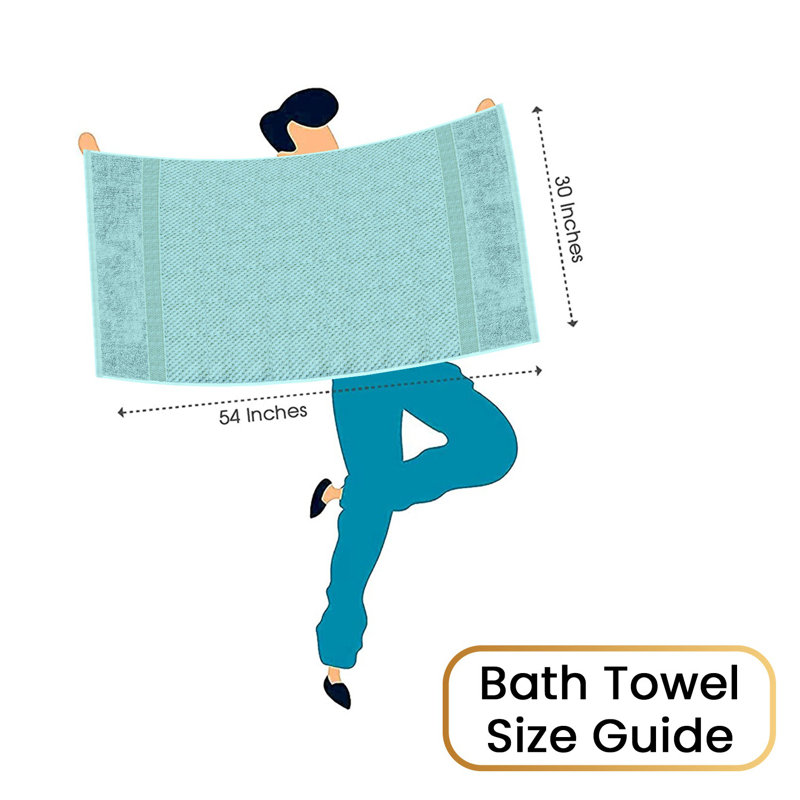 Collection de serviettes texturées 100% coton Mulaayam, Serviettes de bain - paquet de 16, Vert menthe