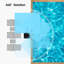 Parasol rectangulaire 10 pi x 12 pi avec comptoir et base Manhattan, bleu turquoise Manhattan-1450905741