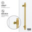 Porte de douche coulissante sans cadre avec verre transparent 3/8 po l 56-60 po x H 76 po Elan Hart-98606619