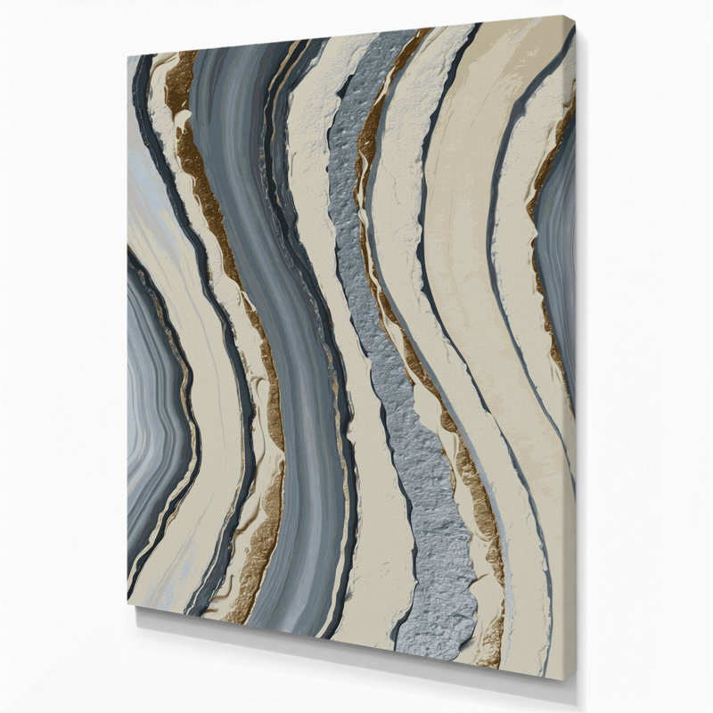 Art mural sur toile gris diagonal, H 11 po x l 14 po