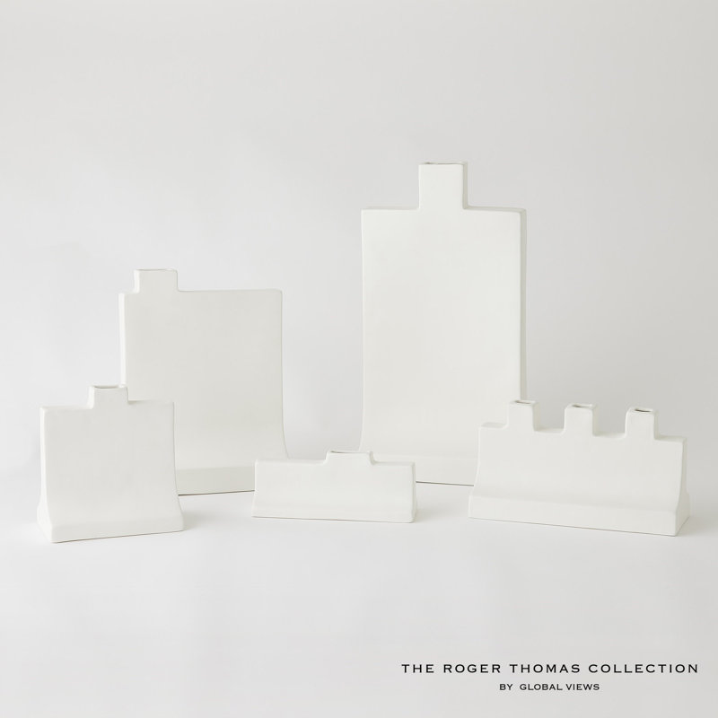 Icon Vase-Matte White, 23" H x 12" W x 7.75" D