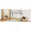 Lit simple en bois, gris