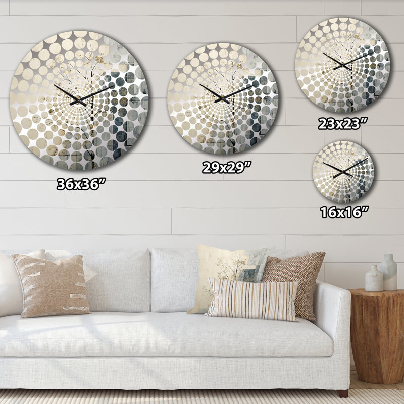 Nature Split - Abstract Shapes Wall Clock, Large