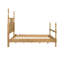Grand lit moderne avec structure en bois massif et matelas de style l 61 po x L 81 po