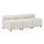 Canapé modulaire sans accoudoirs 3 places, 78 po de profondeur, couleur principale en tissu beige, structure en bois massif pour plus de stabilité, ressorts sinueux surdimensionnés, mousse à haute résilience, coussin de siège large, combinaison flexible