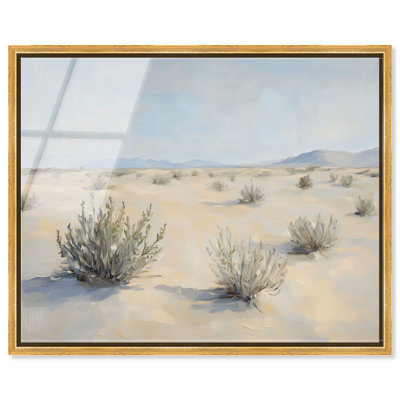 «Desert Solitude I», reproduction murale encadrée à imprimé acrylique par Art Remedy, cadre doré, 30 x 24