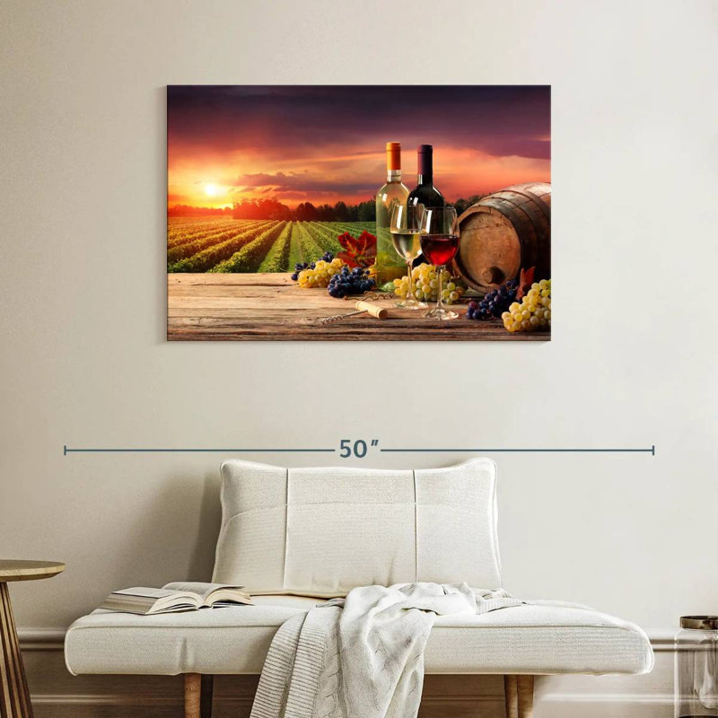 Yarlin Wine Vineyard Vista, H 26 po x l 39 po